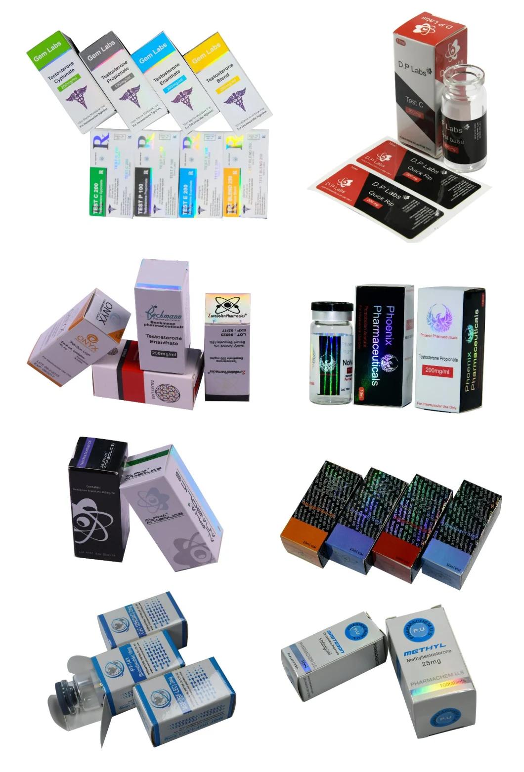 Factory Custom Printing 10ml Vial Labels and Boxes for Anabolic Steroids