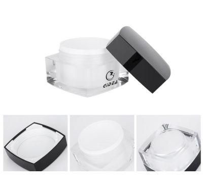 50ml Square Black Cosmetic Cream Jar