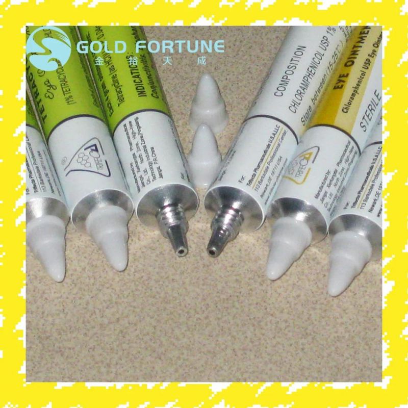 Aluminum Collapsible Tube with Nozzle Applicator for Oculentum/ Ointment Packaging