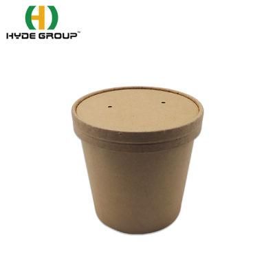 12oz Kraft Paper Cup Heat Preservation for Soup and Hot Drinks Disposable Paper Bowls