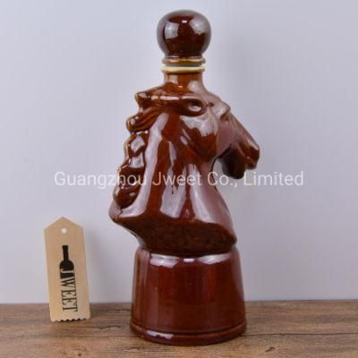 Custom Horse Shape Empty Ceramic Bottle