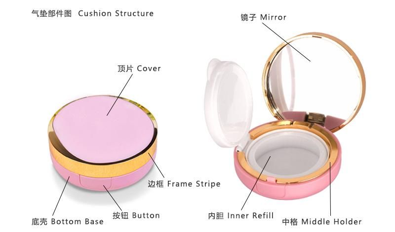 Customized Empty Round Bb Cream Air Cushion Compact Case