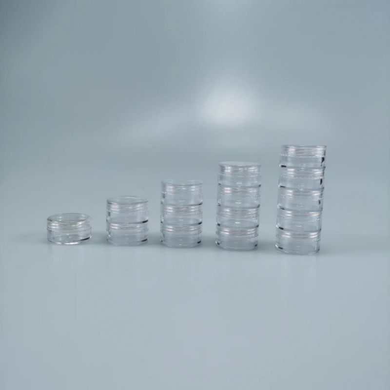 Free Sample Travel Private Label Cosmetic Containers 2g 3G 4G 5g 10g PS Cream Containers Mini Cream Jar