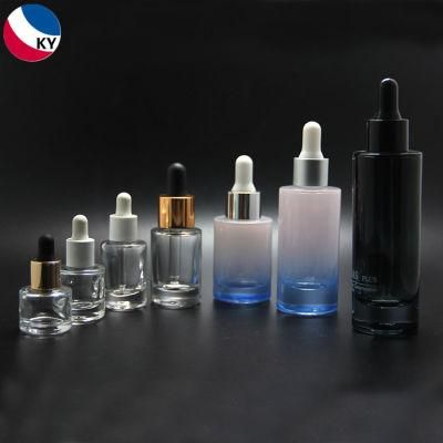 30ml White Push Button Dropper Colorful Serum Round Bottle