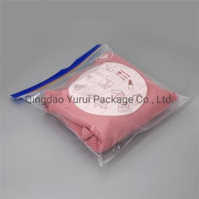 LDPE Double Color Zip Waterproof Storage Gallon Size Plastic Bag in Retail Box