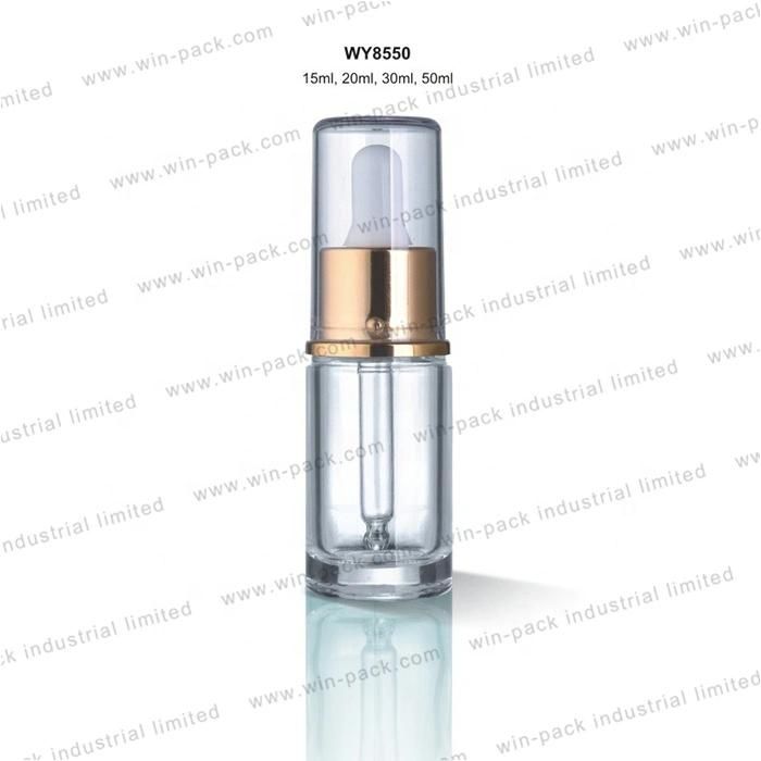 Winpack Hot Sell Thick Bottom Glass Bottle Cosmetic Luxury Dropper with Clear Cap High Quality Clear Empty Glass Dropper Bottle in Stock 50ml Dropper Bottle