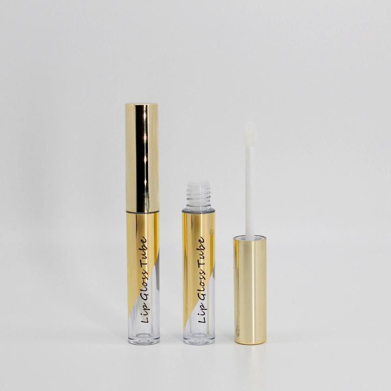 Wholesale Slim Gold Lip Gloss Tubes with Wands Empty Luxury Lipgloss Tube Custom Logo Lip Gloss Containers Tube