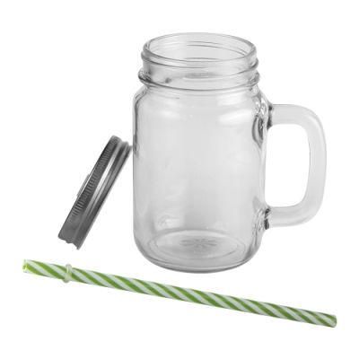 480ml 16oz Hot Sale Glass Juice Cup with Handle