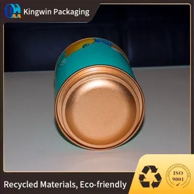 Paper Tube Plastic Lid Metal Lid Airtight Gift Box Powder Package Eco Friendly Packaging