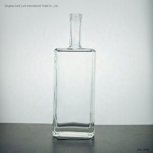 700ml White Crystal Square Glass Vodka Bottle