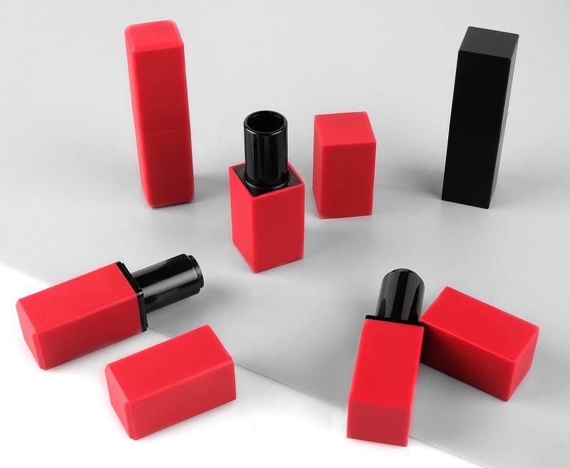 High-Grade Luxury Lipstick Glitter Tubes Empty Customized Plastic Empty Lipstick Tube Square Container Packaging