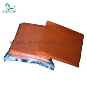 Dissolvo Hot Water Soluble Laundry Bag for Infection Control Orange Poly Vinyl Bag