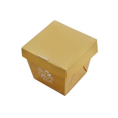 Cheap Square White Card Snack Packaging Box with Print Logo