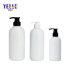 Pet Empty Cosmetic Packaging 250ml 500ml 700ml White Boston Round Plastic Shampoo Bottles