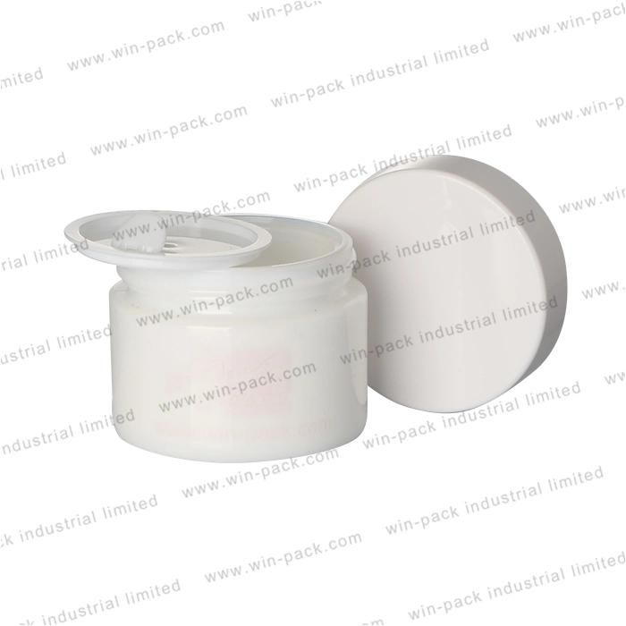 High Quality Glass Cosmetic Cream Glass Jar with Matt White Cap 15g 30g 50g 100g