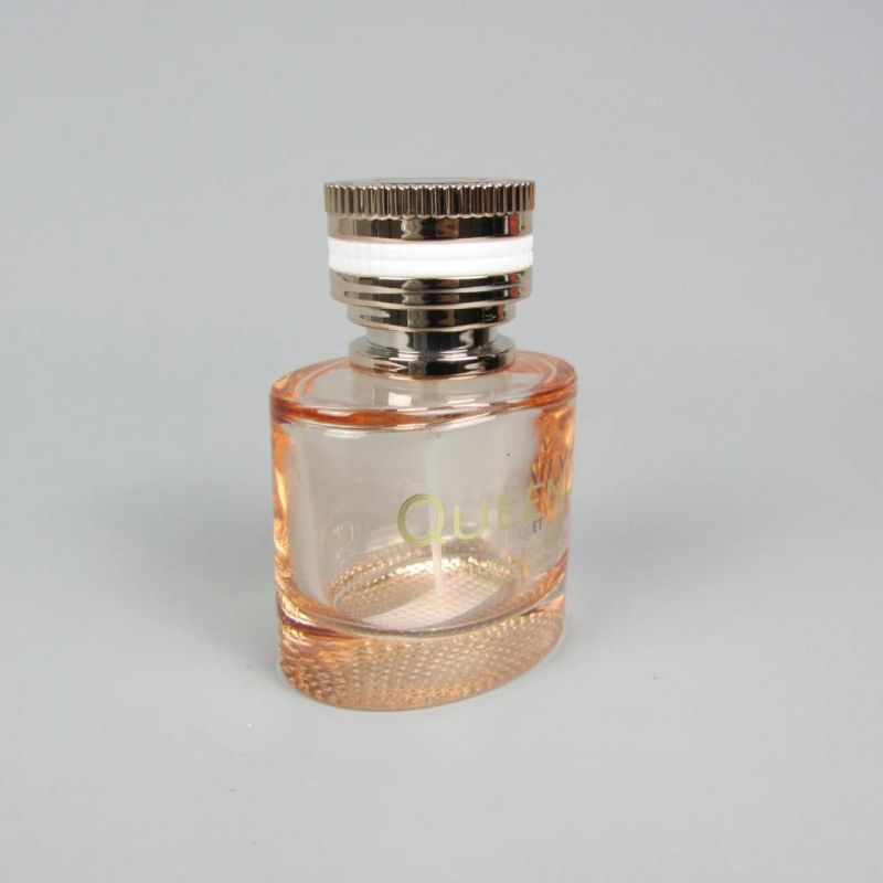 50ml Luxury Design Glass Perfume Spray Bottle with UV Metal Cap