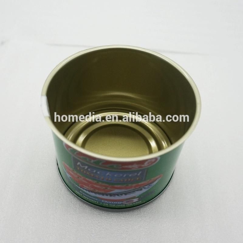 Empty BPA Free Fish Tin Can with External Printing