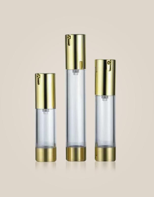 China Custom Cosmetic Makeup Pump Plastics Aluminum Airless Packaging Bottle