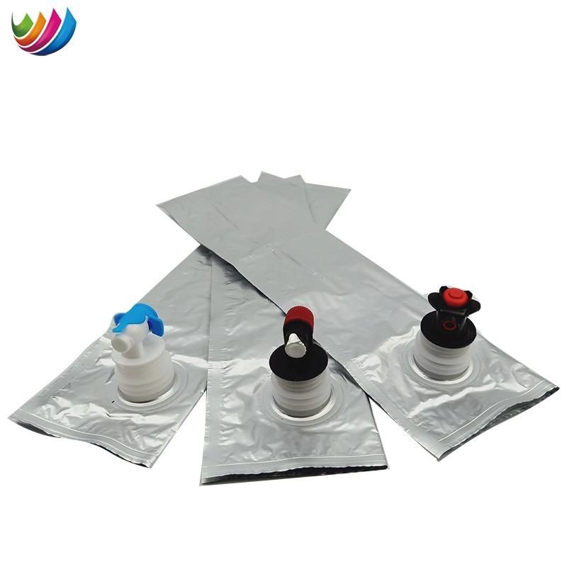 Wholesale Bag in Box with Valves Bib Wine Juice Packaging Transparent Aluminum Foil Liquid Bag