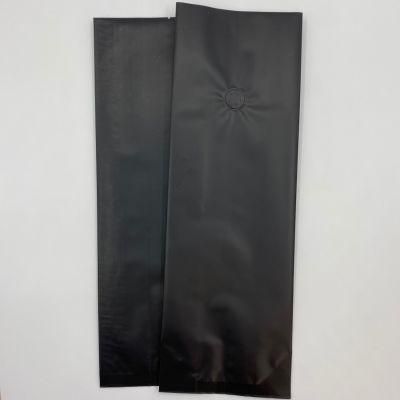 36oz /1000g Aluminumm Foil Matt Back Sealed Black Side Gusset Coffee Bag with Valve and Tin Tie