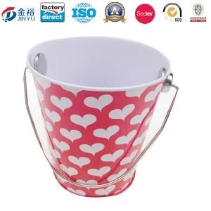 Metal Tin Bucket with Steel Handle-Bucket Shaped Tin Jy-Wd-2015122619