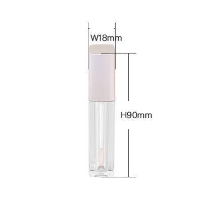 Hot Sale Bulk Price 2.8ml Empty Custom Empty Lip Gloss Tubes Clear Plastic Lip Gloss Packaging Custom Top Lip Gloss Tubes with Silver Wands