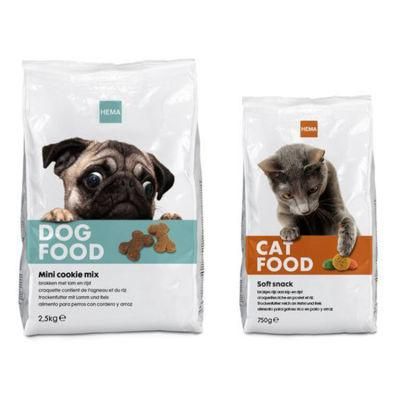 Stand up Flat Bottom Pet Food Bag with Tear Notch