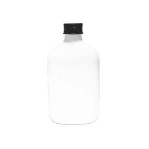 Matte White Empty Flat Hip Flask 200ml Cold Brew Tea Coffee Juice Milk Tea Drinking Beverage Wine Glass Bottle with Screw Lid