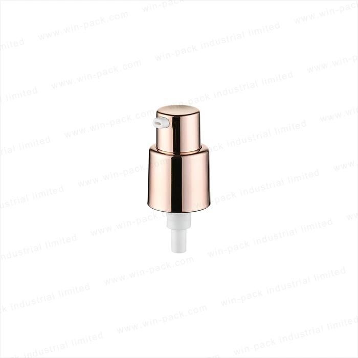 New Design Gold Lotion Pump Transparent Cap Shiny Gold Lotion Pump for Glass Plastic Bottles