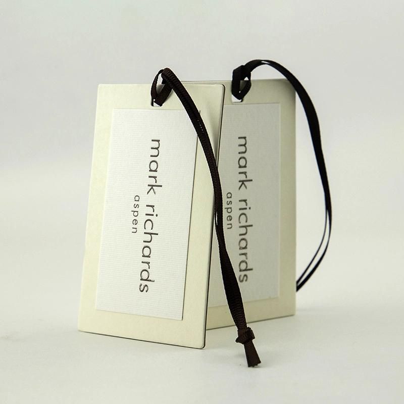 Custom High Quality Ruched Threaded Paper Hang Tag