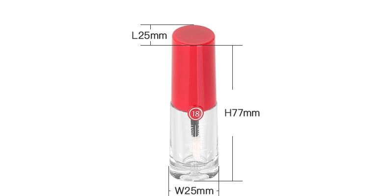 Top Seller 5ml Red Top Transparent Tubes Clear Plastic Lip Gloss Packaging Lip Gloss Tube