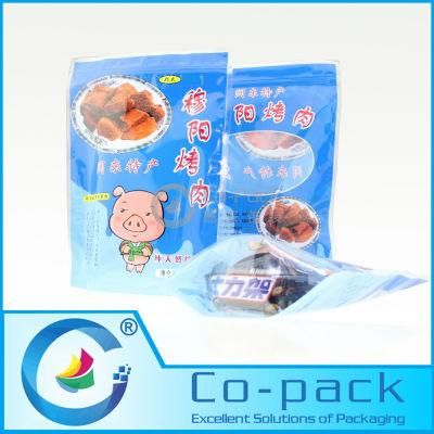 Plastic Stand up Pouch with Zipper for Barbecue Packaging