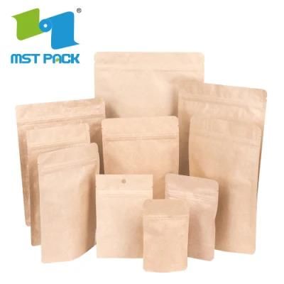 Custom Printing Round Bottom Coffee Bean Biodegradable Packaging Bags Stand up Pouches with Ziplock and Window