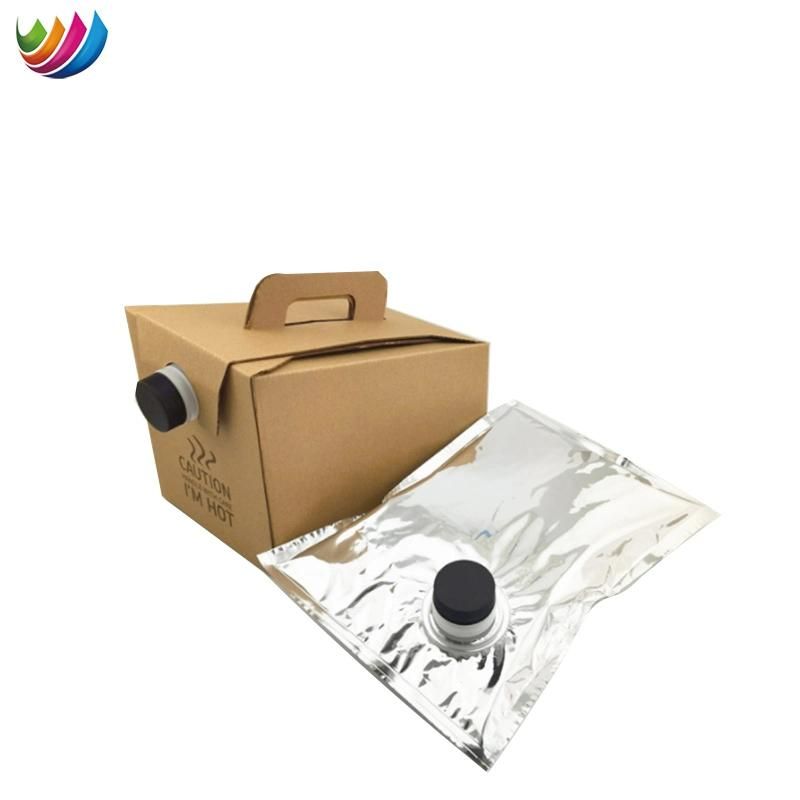 Wholesale Bag in Box with Valves Bib Wine Juice Packaging Transparent Aluminum Foil Liquid Bag