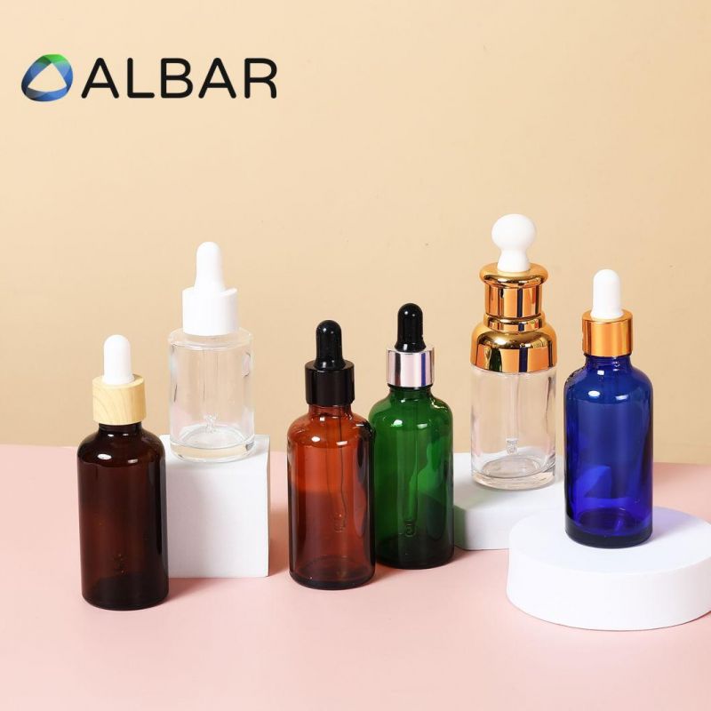 30nl 50ml 80ml 100ml 120ml Customized Serum Attar Glass Bottles with Pump Dropper