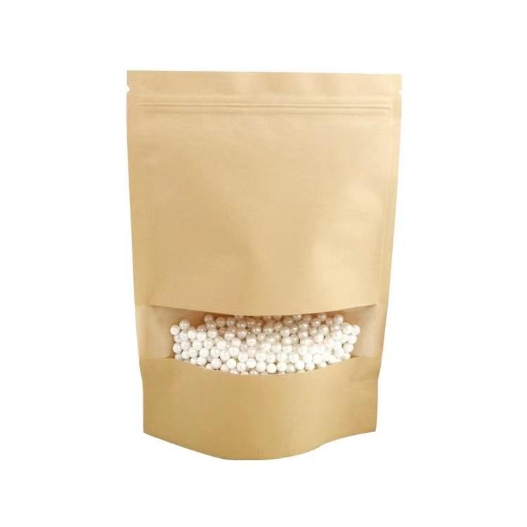 Stand up Paper Bag with Clear Window and Zipper