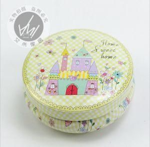 Foreign Trade Cartoon Lovely Pattern Round Candy Tin Box