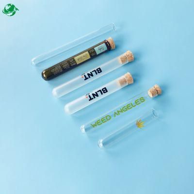 High Quality 20mm 25mm 30mm Glass Tube with Cork for Pre Rolled Joints Packing