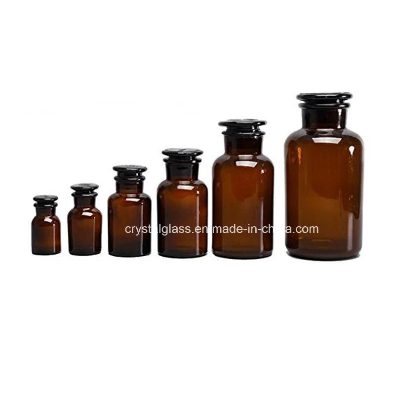 60ml 125ml 250ml 500ml Amber Pharmaceutical Reagent Glass Bottle