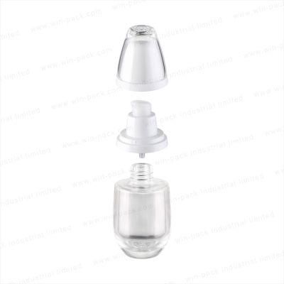 Transparent Pretty Empty Custom Glass Bottle with Lotion Pump 30ml 50ml