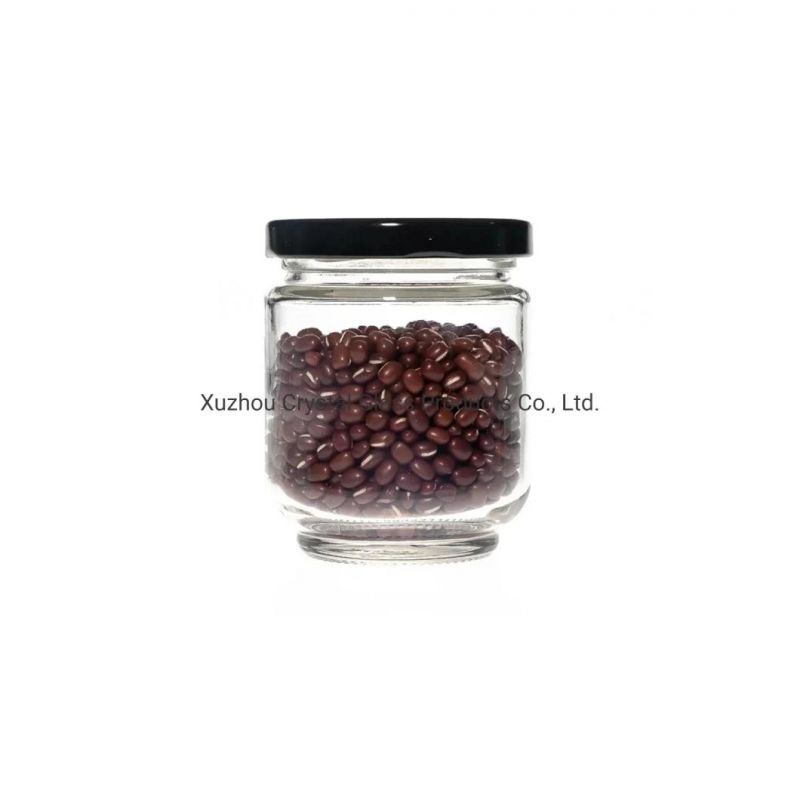 150ml Clear Round Shaped Hermetic Glass Storage Jar Storage Food Honey Glass Jar with Metal Lid