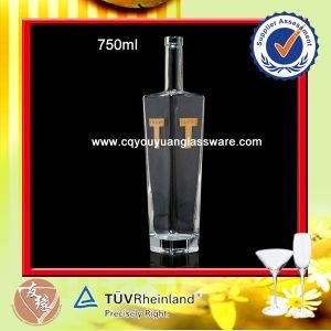 Square Super Flint Glass Spirit Bottle for Vodka