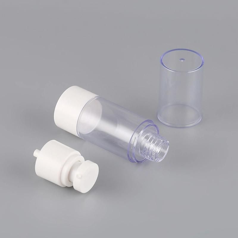 15ml 30ml 50ml 100ml Cosmetic Clear Pure White Black Gold Airless Lotion Serum Packaging Pump Bottle with Pump Sprayer