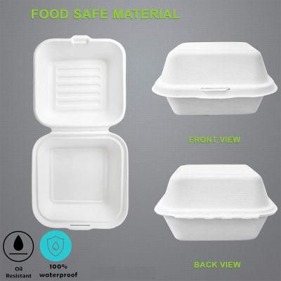 Paper Box for Hot Dog Hamburger Lunch Packaging Biodegradable 6inch Burger Box