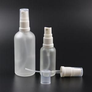 Frosted Transparent Glass Oil Bottle with White Pump, Dropper Bottle (NBG23F)