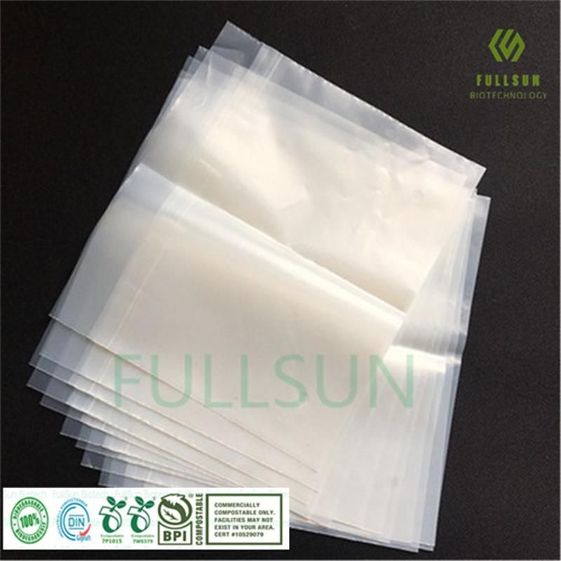 Fully Biodegradable Clothing Bag Apparel Packaging Bag TUV Certification 100% Compostable DIN En13432 Custom Printed Glue Strip Plastic Bag