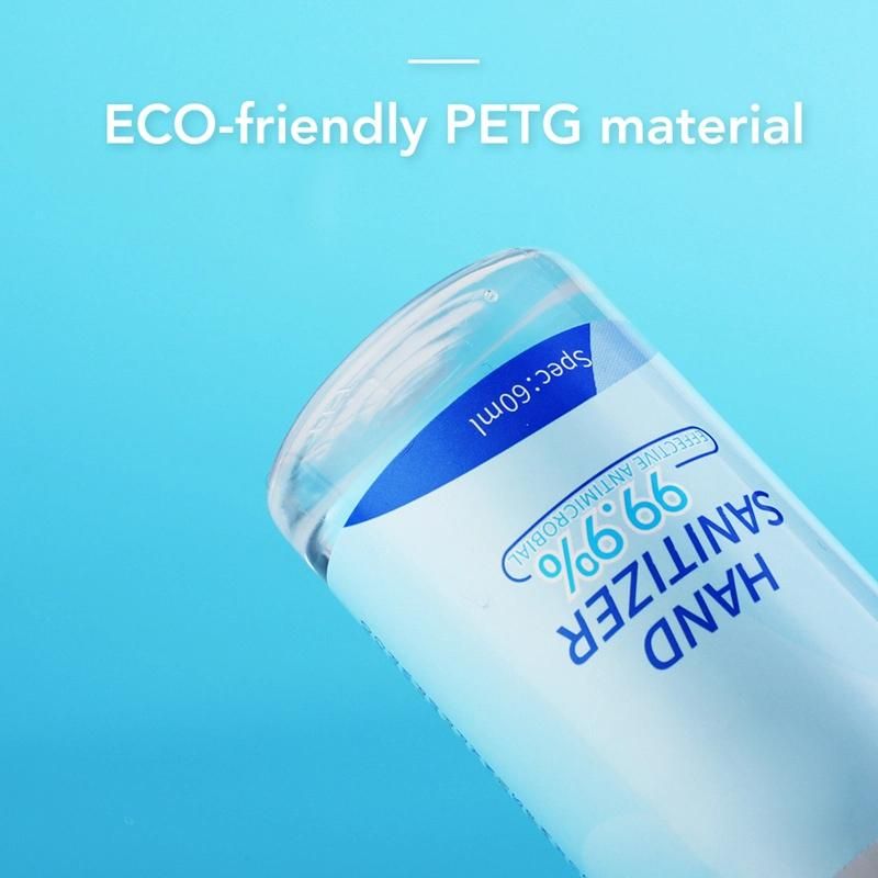 Custom 60ml Pet Empty Packaging Hand Sanitizer Gel Bottle (B005-1)