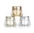 Wholesale 10g Double Wall Golden Color Acrylic Cosmetic Face Cream Jar for Cosmetic Packaging