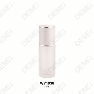 Frosted Glass Lotion Bottle 30ml 60ml 120ml Glass Foundation Bottle with Banboo Cap for Personal Care