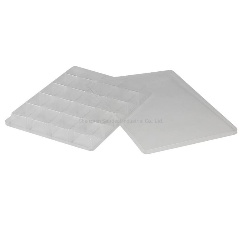 Disposable Plastic Pet Chocolate Packing Trays Transparent Chocolate Blister Tray